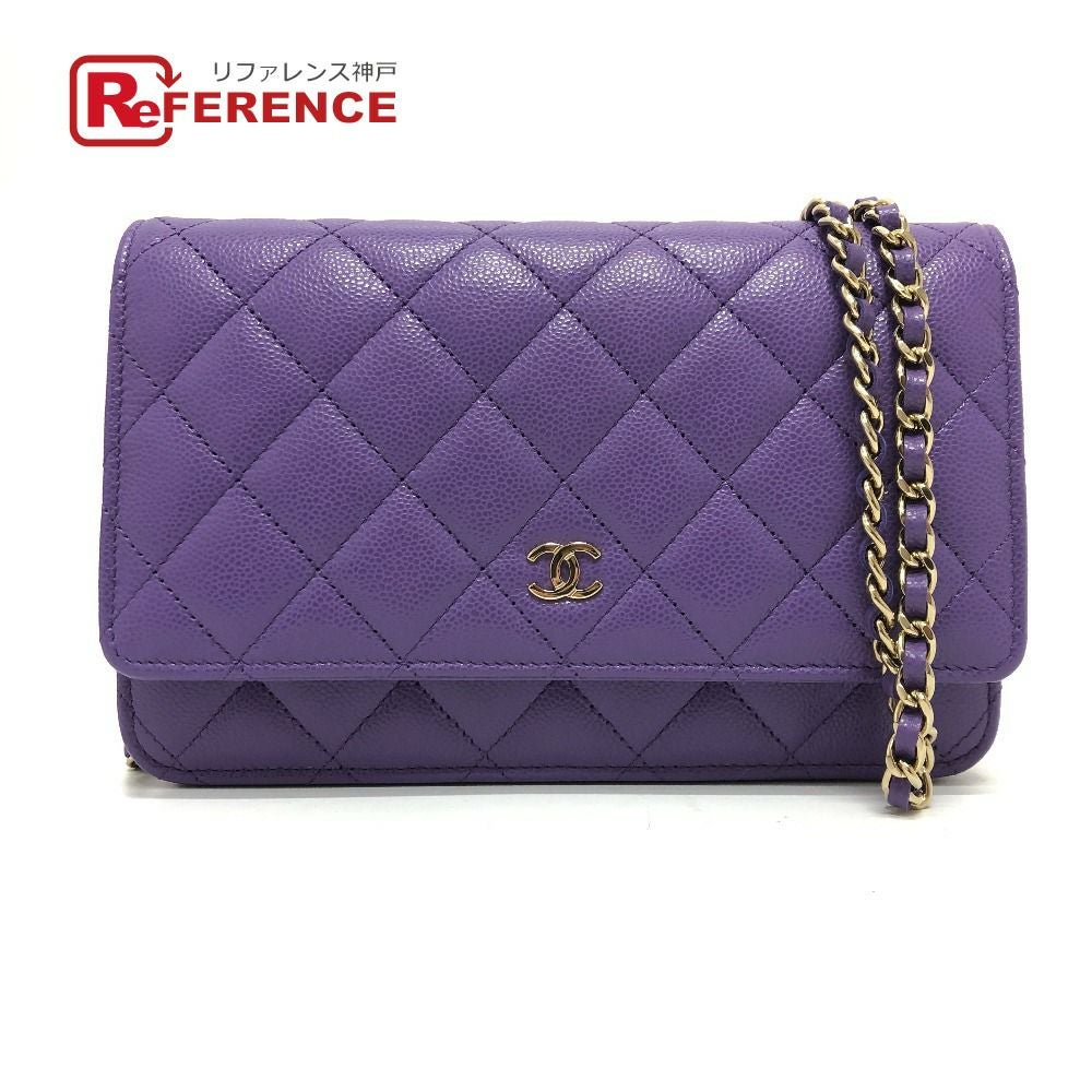 CHANEL シャネル A33814 長財布 CCココマーク マトラッセ チェーン