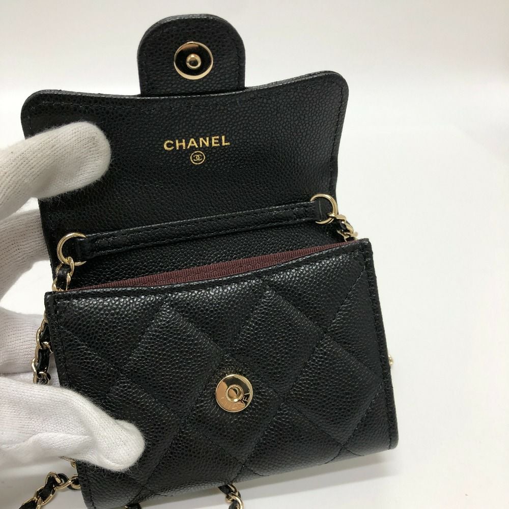 CHANEL シャネル AP0238 ココマーク マトラッセ チェーンウォレット