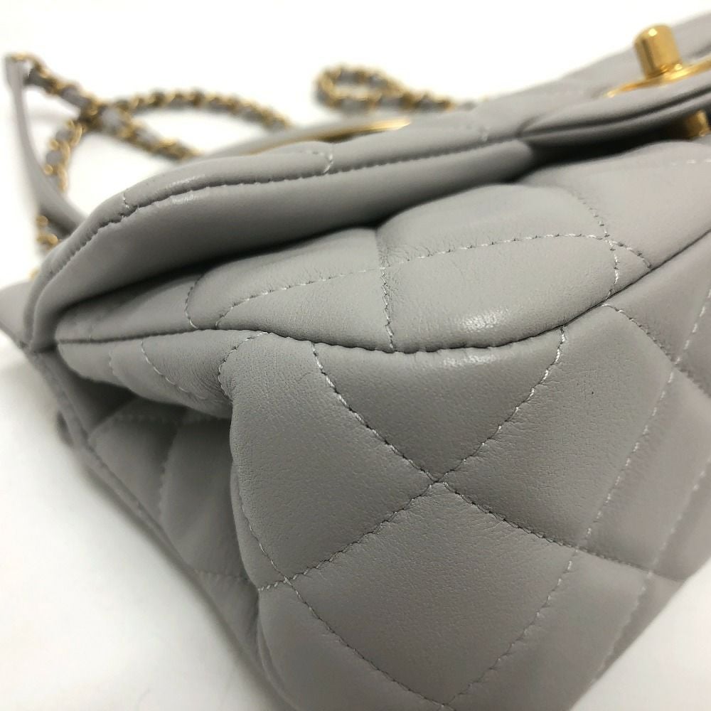CHANEL シャネル マトラッセ ２wayハンドバッグ ラムスキン ショルダーバッグ グレー A-2461 CHANEL（シャネル） マトラッセ 2.55 ココマーク チェーン ショルダー