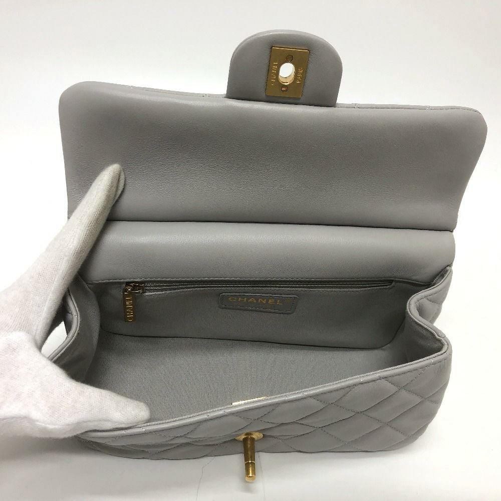 CHANEL シャネル マトラッセ ２wayハンドバッグ ラムスキン ショルダーバッグ グレー A-2461 CHANEL シャネル ハンドバッグ マトラッセ 2WAYバッグ 斜め掛け 肩掛け