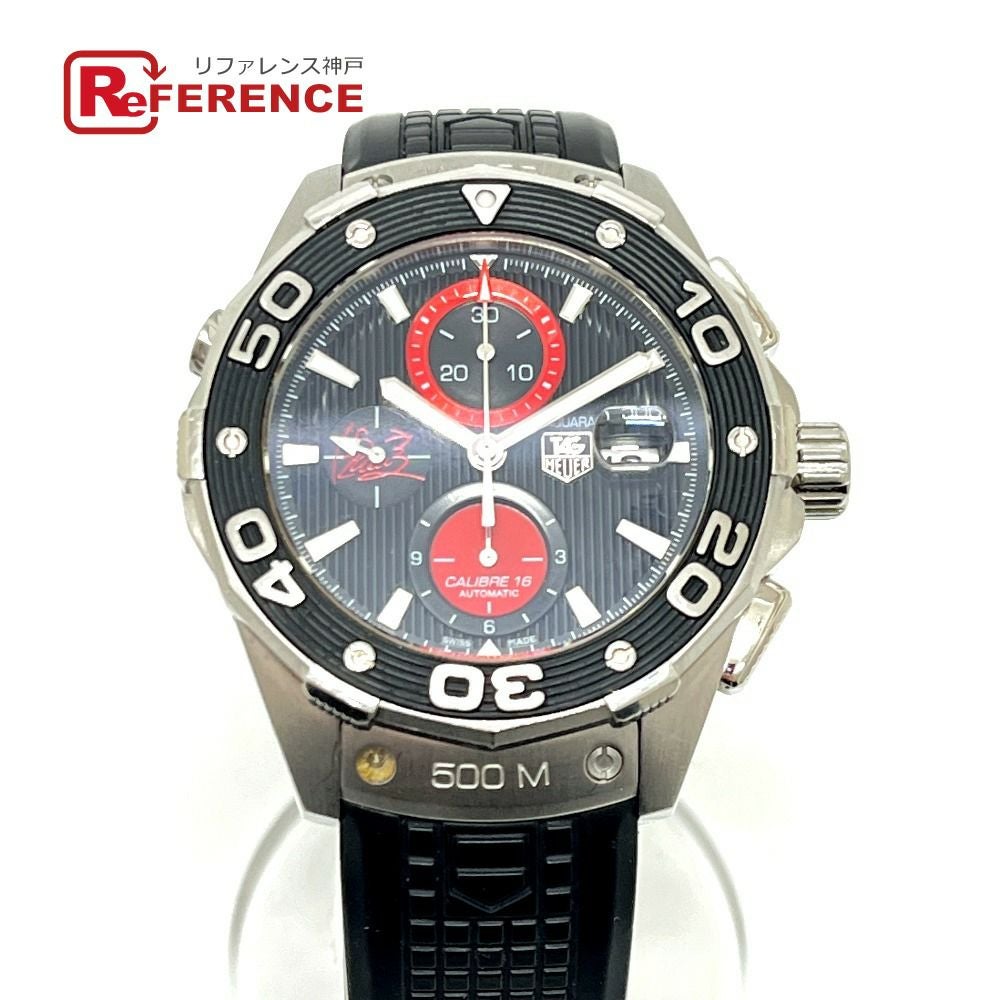 タグホイヤー TAG HEUER アクアレーサー 錦織圭モデル CAJ2113 AIR-K1 クロノグラフ デイト 自動巻き 腕時計 SS シルバー TAG HEUER タグホイヤー CAJ2113 AIR-K1 アクアレーサー 錦織圭モデル