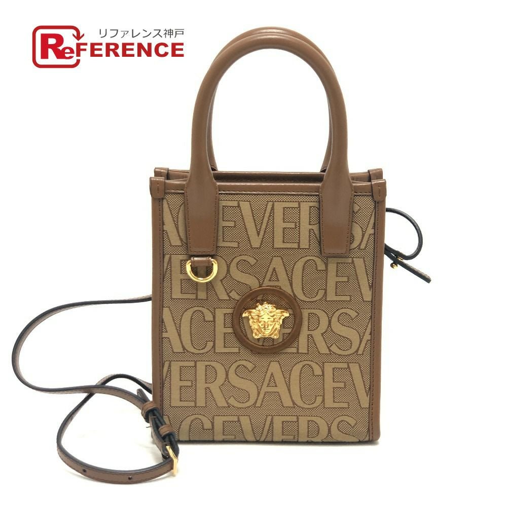 VERSACE ヴェルサーチ メデューサ スクエア ハンドバッグ 2Wayショルダーバッグ ブラック 1011777 ICチップ レディース【中古】【美品】 VERSACE - VERSACE ヴェルサーチ メデューサ スクエア ハンドバッグ