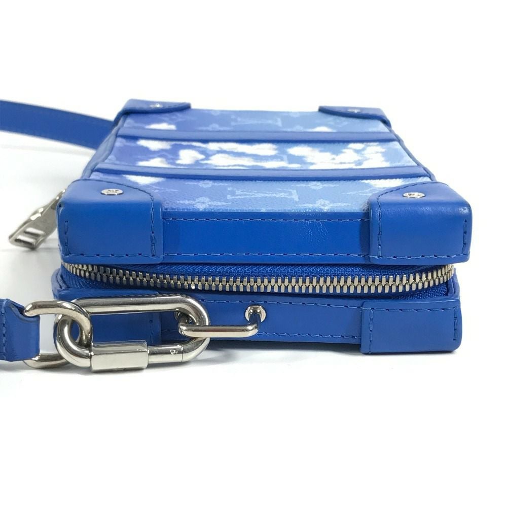 ルイヴィトン LOUIS VUITTON ソフトトランクウォレット M45432 モノグラムクラウズ 雲 斜め掛け カバン ポシェット 長財布 クラッチバッグ ショルダーバッグ レザー ブルー LOUIS VUITTON ルイヴィトン M45432 モノグラムクラウズ 雲 ソフト