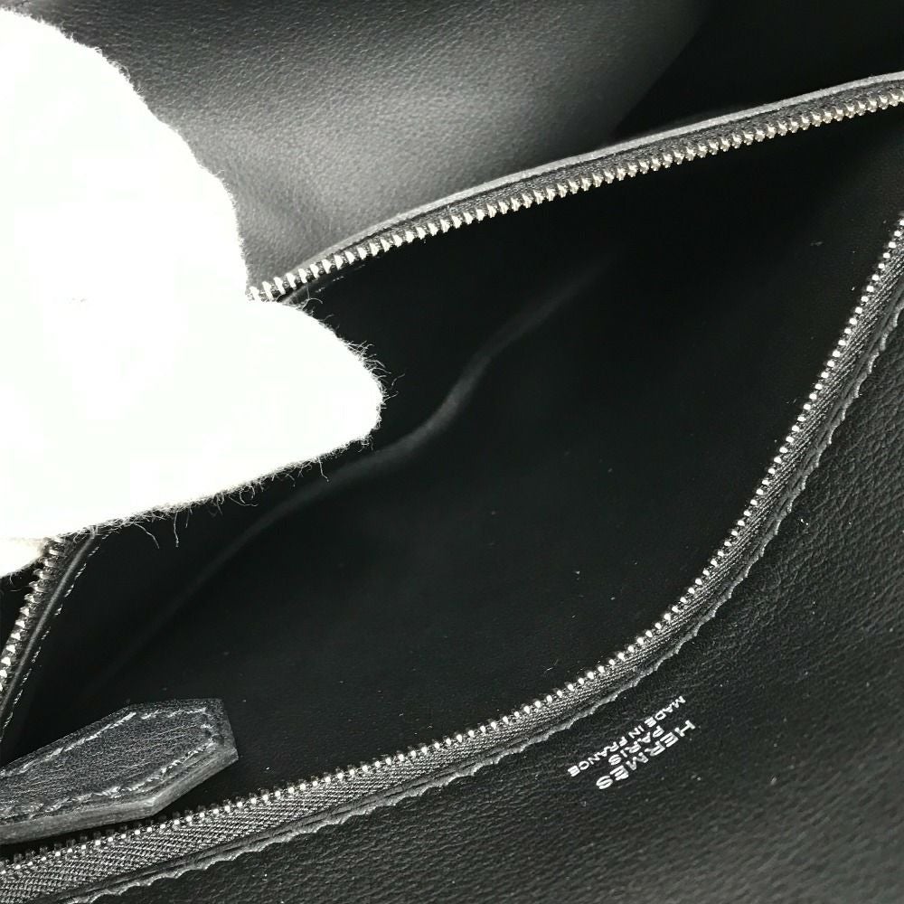 エルメス HERMES ノヴァポリス ポーチ ストラップ付き カバン Hロゴ フラップ セカンドバッグ クラッチバッグ エバーカラー Z刻 ブラック HERMES エルメス ストラップ付き ノヴァポリス ポーチ カバン Hロゴ