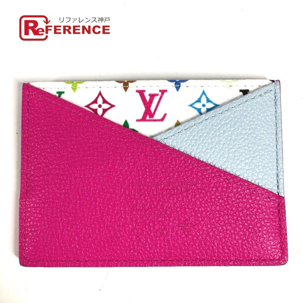 ルイヴィトン LOUIS VUITTON ポルト カルト クリスクロス M14091 モノグラムマルチカラー LV×TM 村上隆 パスケース 名刺入れ カードケース モノグラムマルチカラーキャンバス カワイイピン ホワイト 新品同様 LOUIS VUITTON ルイヴィトン M14091 モノグラムマルチカラー LV×TM