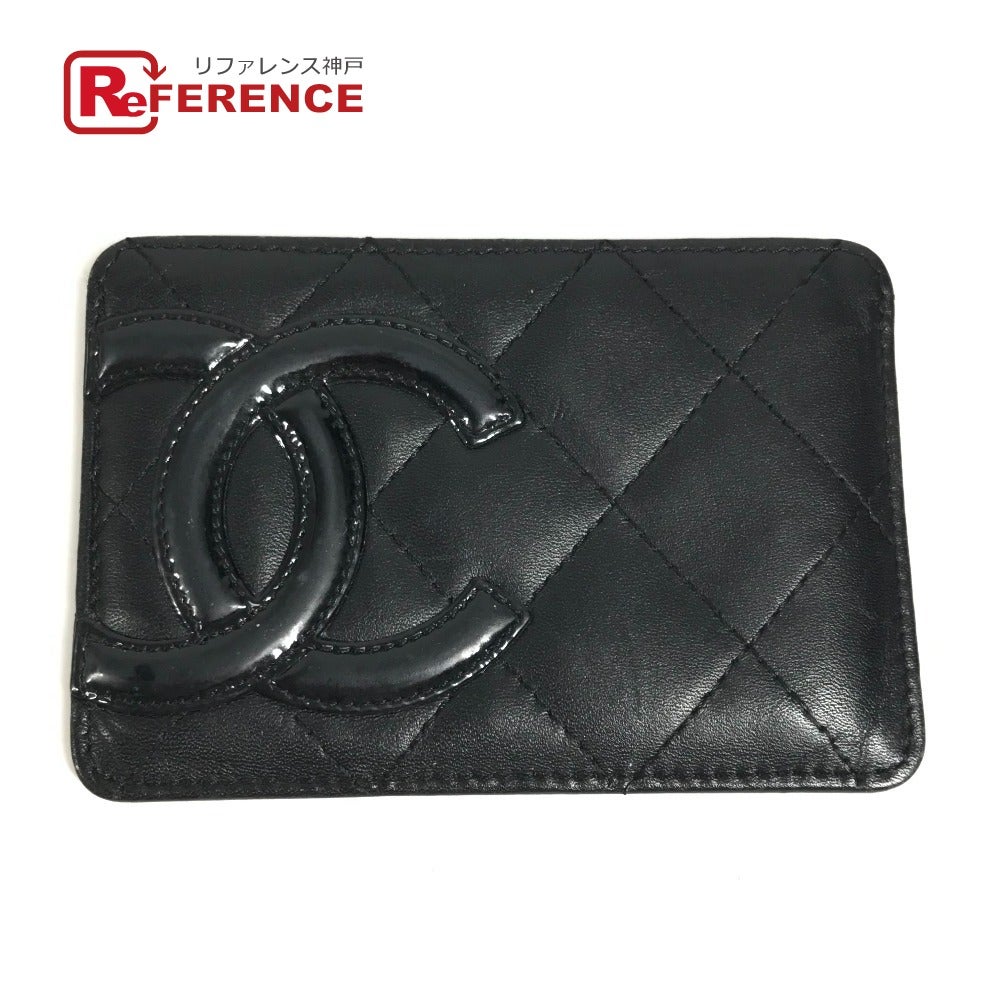 シャネル CHANEL CC ココマーク ロゴ A26725 カンボンライン パスケース 名刺入れ ヴィンテージシャネル Vintage Chanel カードケース レザー ブラック CHANEL シャネル A26725 カンボンライン CC ココマーク ロゴ パス