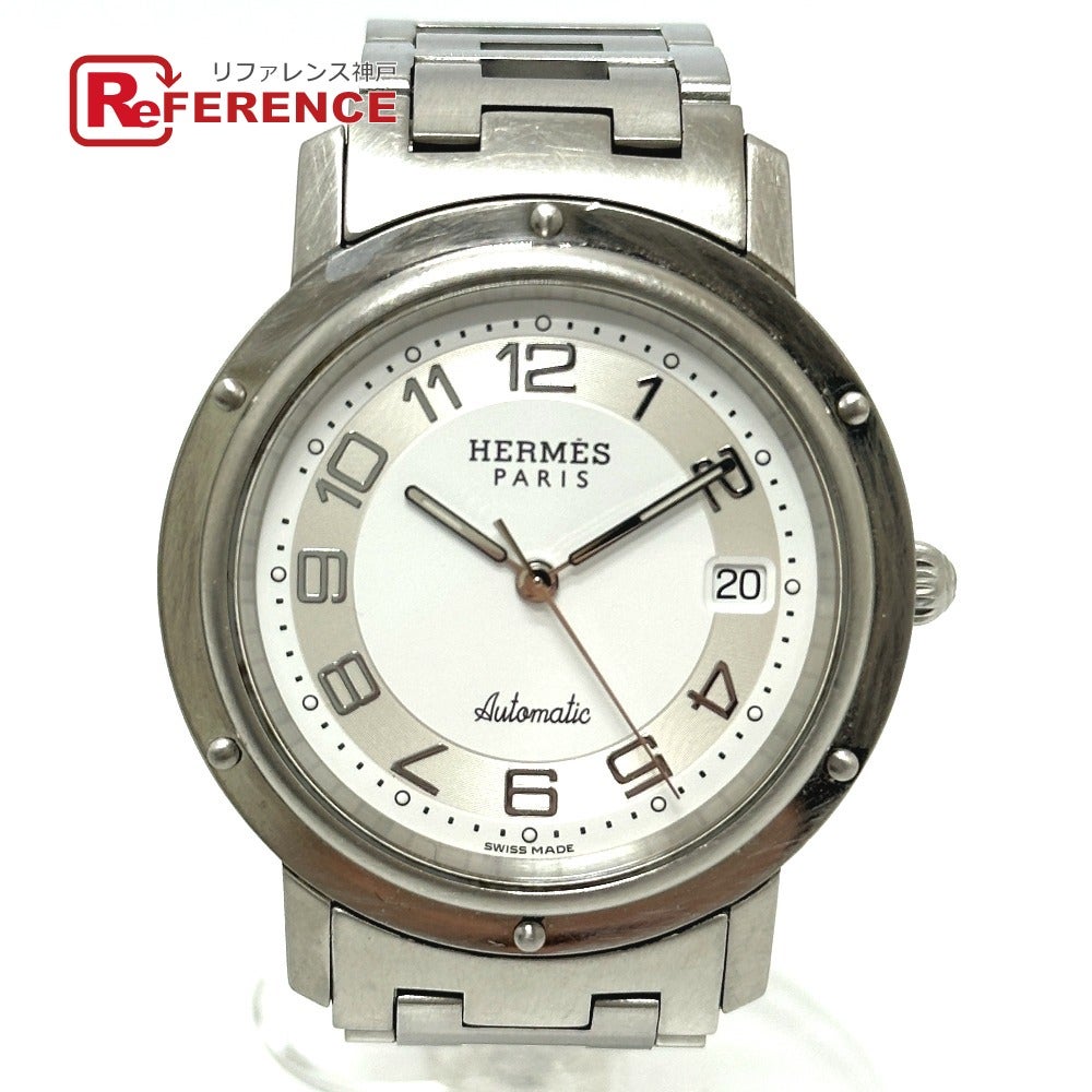エルメス HERMES クリッパー CL1.810 デイト 自動巻き 腕時計 SS シルバー HERMES エルメス CL1.810 クリッパー デイト 自動巻き 腕時計 SS