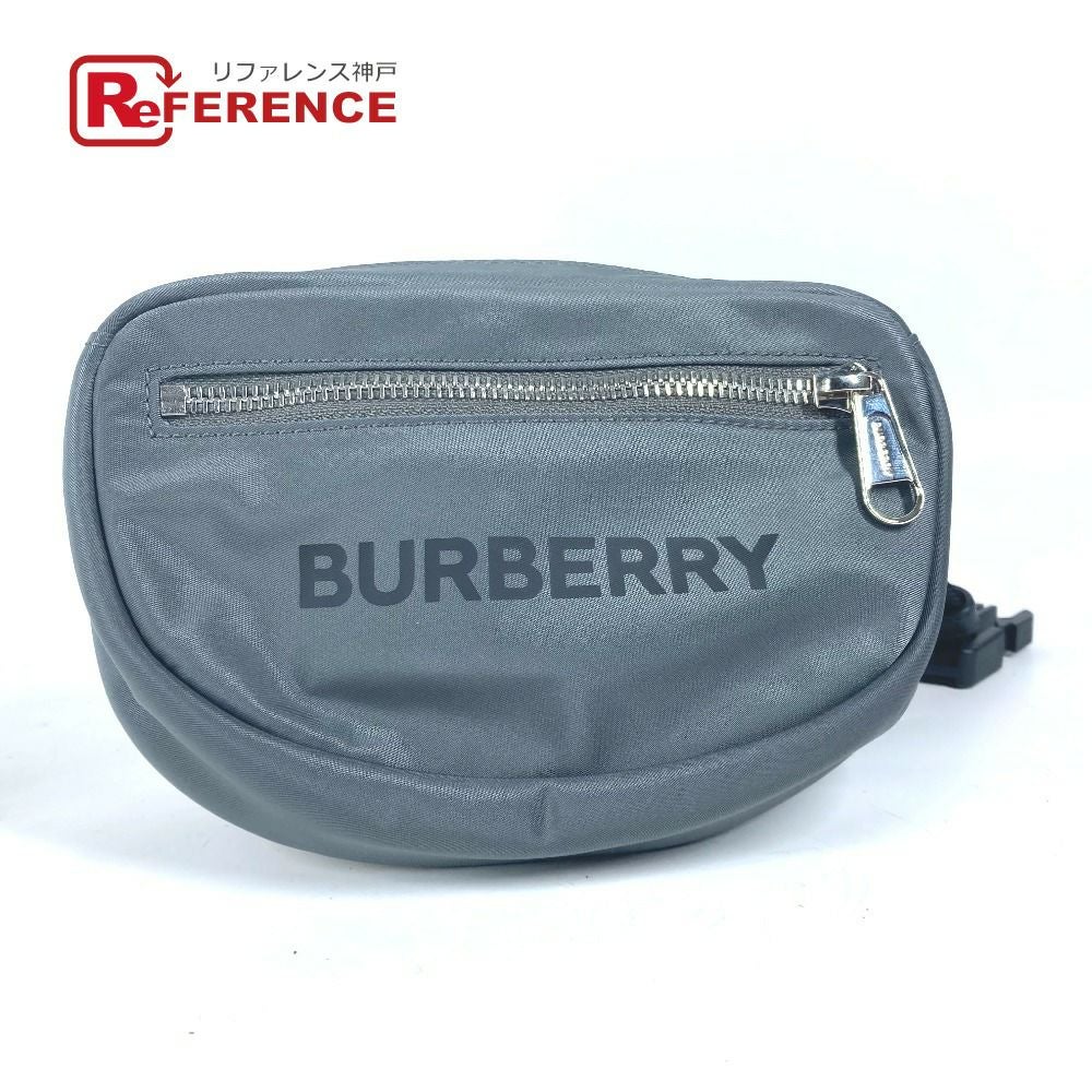 BURBERRY ボディバッグ グレー BURBERRY バーバリー 8052888 クロス ロゴ ベルトバッグ カバン