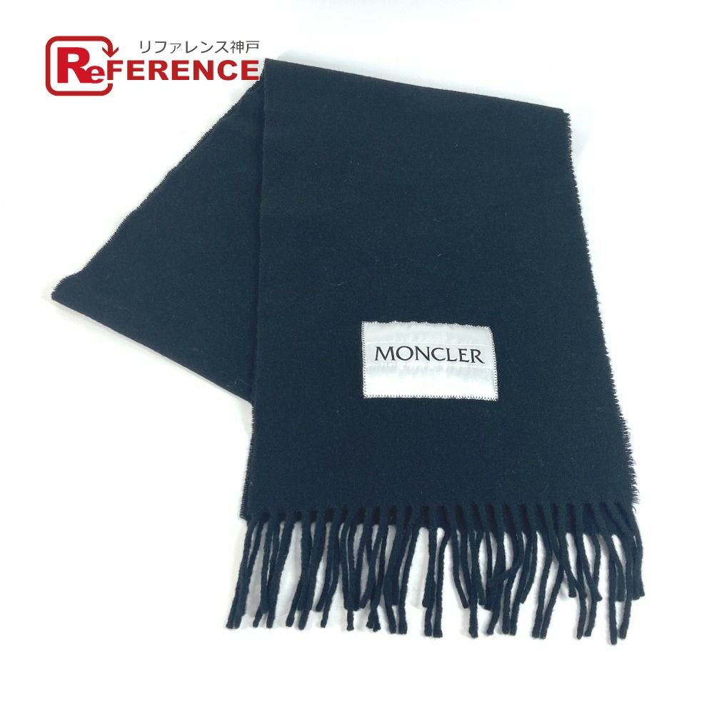 MONCLER モンクレール ロゴ フリンジ マフラー ウール ユニセックス