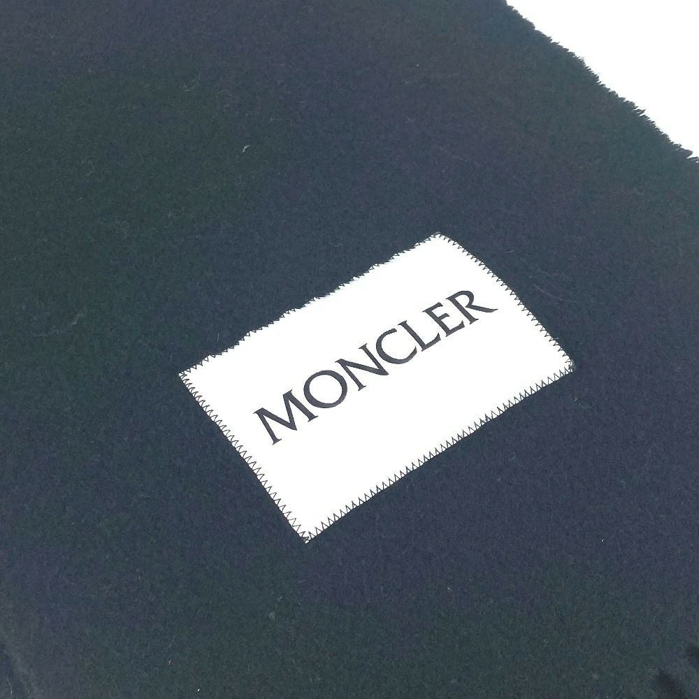MONCLER モンクレール ロゴ フリンジ マフラー ウール ユニセックス