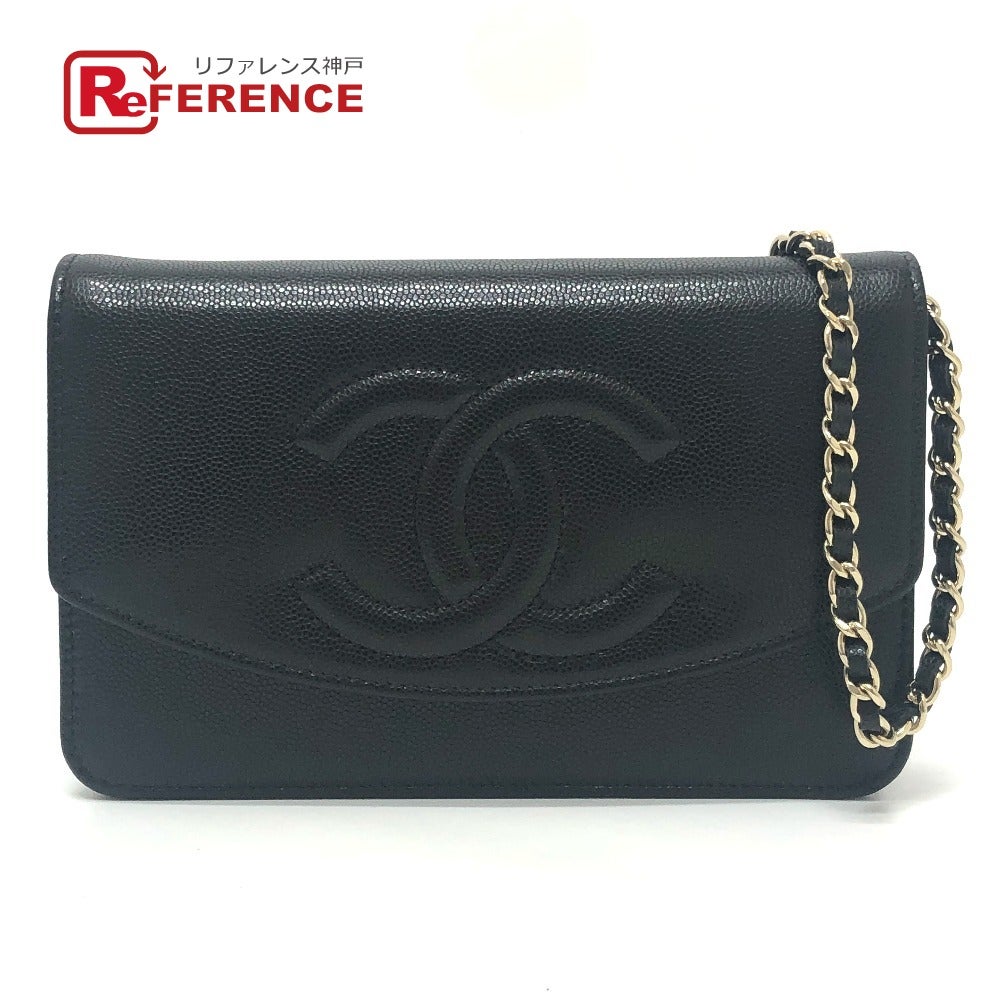 シャネル CHANEL メティエダール コレクション ココマーク  AP4653 長財布 グレインド シャイニー チェーンウォレット ショルダーバッグ カーフスキン ブラック 未使用 CHANEL シャネル AP4653 長財布 メティエダール コレクション ココ