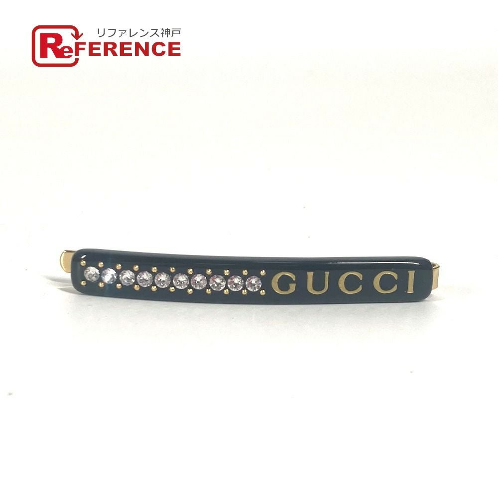 即日発送 GUCCI ストーン付きロゴヘアピン GUCCI グッチ GGロゴ ラインストーン ヘアアクセサリー ヘアピン