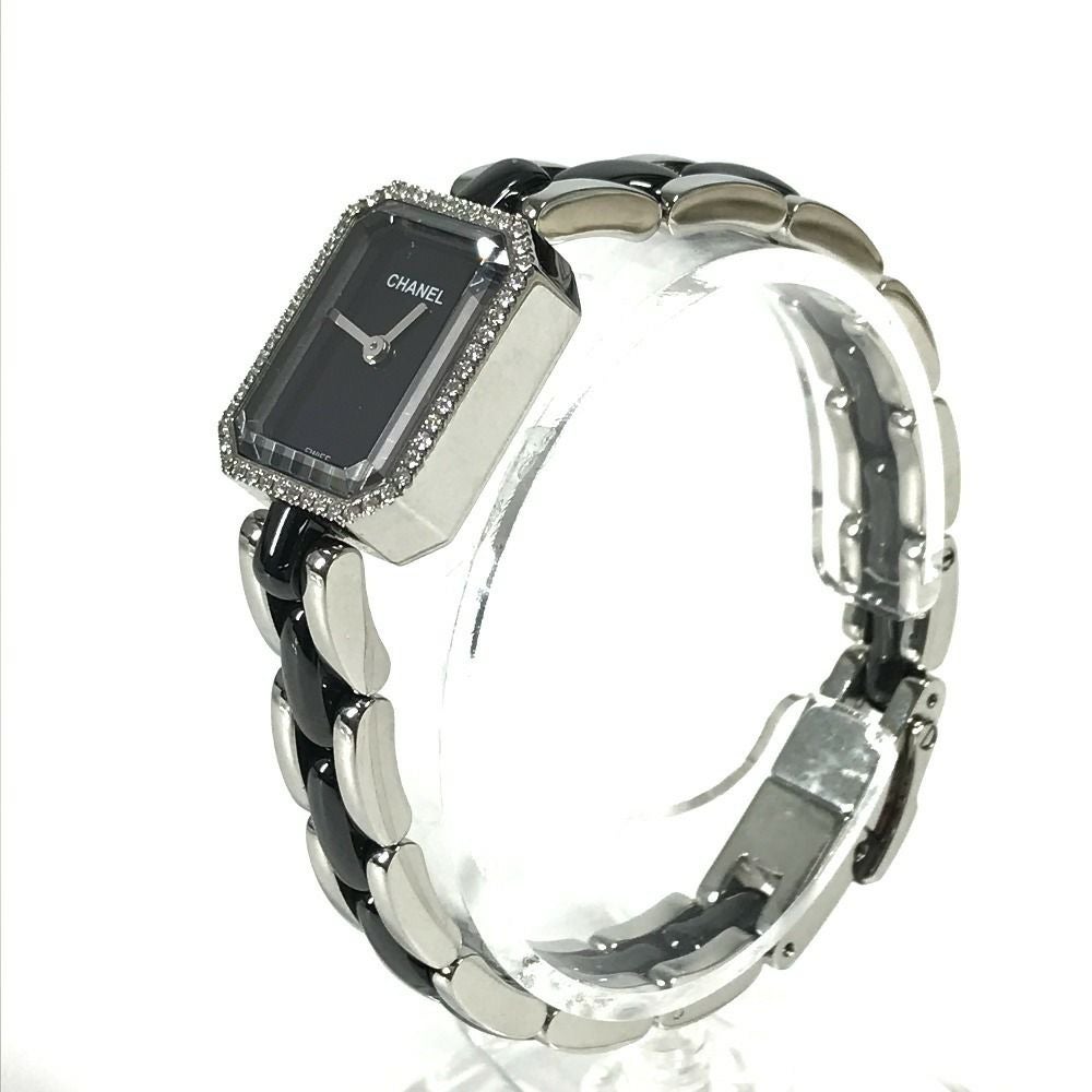 シャネル CHANEL プルミエール H2163 ダイヤモンド ダイヤ ベゼルダイヤ レディースウォッチ ウォッチ 腕時計 SS ブラック CHANEL シャネル H2163 ダイヤモンド ダイヤ ベゼルダイヤ