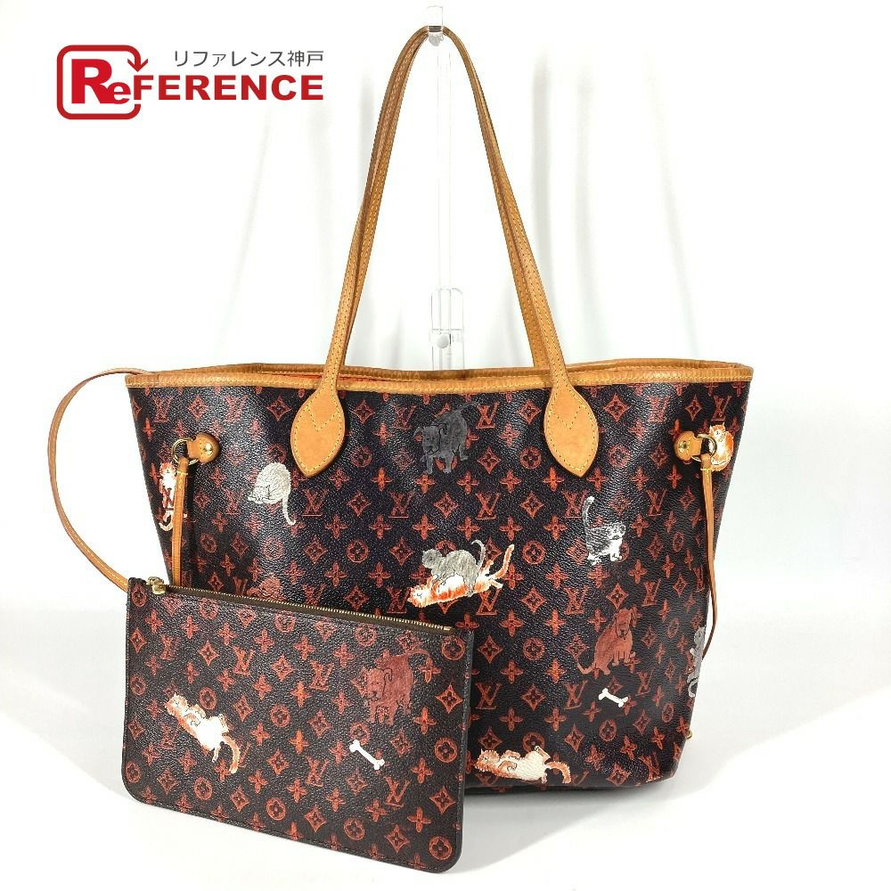 【値下げ】■美品■　ルイ・ヴィトン ネヴァーフル MM バッグ モノグラム キャット M44441 【27154】 ネヴァーフル ルイヴィトン トートバッグ M44441 MM モノグラム